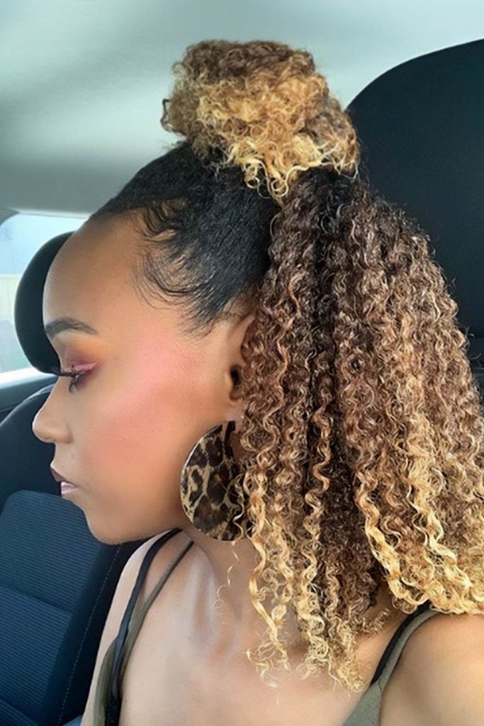 Top Knot For Long Curly Hairstyles