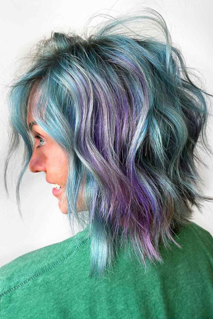 Mystical Mermaid #asymmetricalbob #bobhairstyles