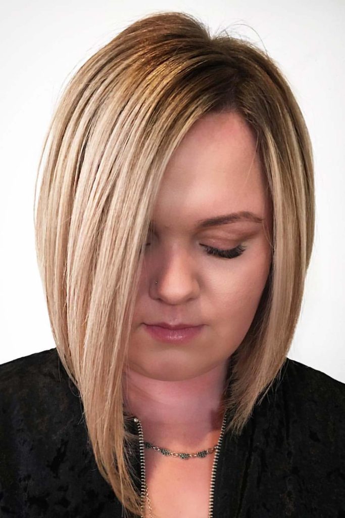 Straight Asymmetrical Lob #asymmetricalbob #bobhairstyles