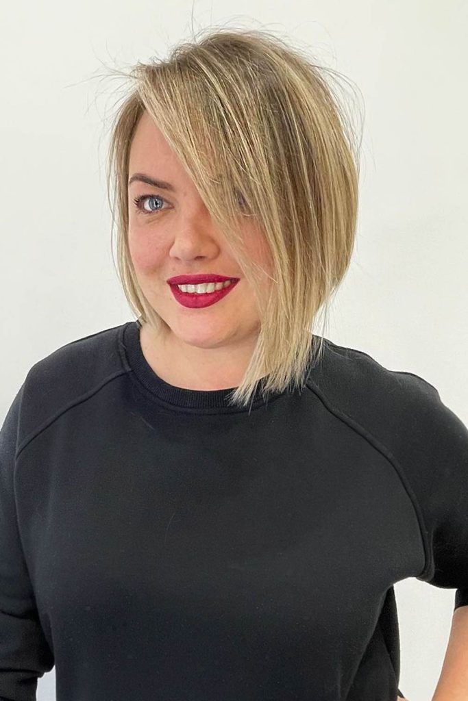 Thin Hair Stacked Bob #asymmetricalbob #bobhairstyles