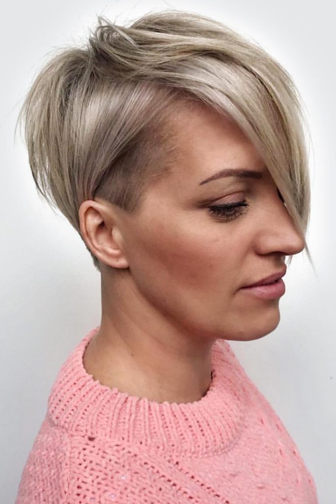 Shave Side Asymmetrical Bob #asymmetricalbob #bobhairstyles