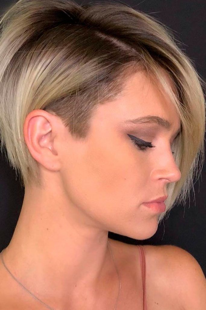 Edgy Layered Pixie Cut With Long Bang