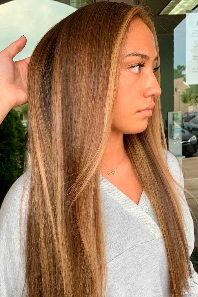 Brown To Tan Balayage Hair
