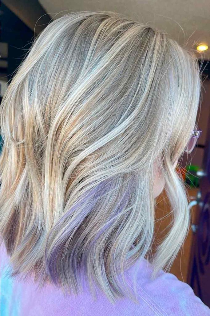 Burlywood Balayage On Textured Long Bob