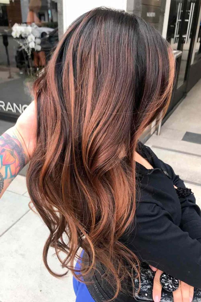 Caramel Ribbons With Chocolate Waves