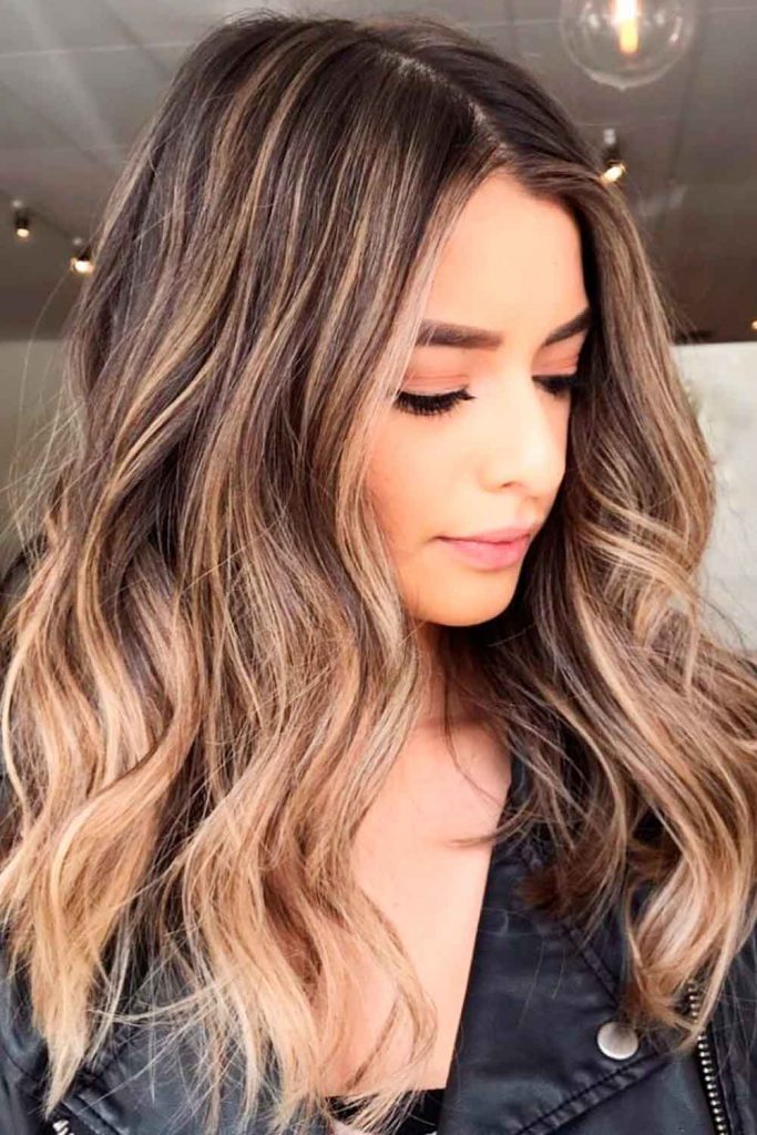 Brown To Caramel Ombre And Blonde Balayage Hair