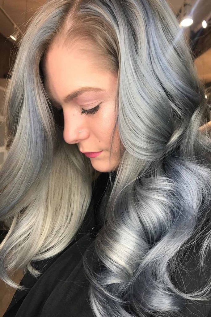 Balayage Style For Long Gray Hair