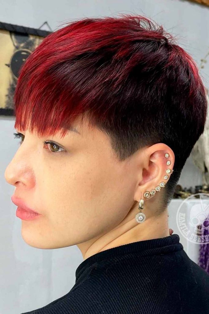 Balayage Pixie Dark Hair