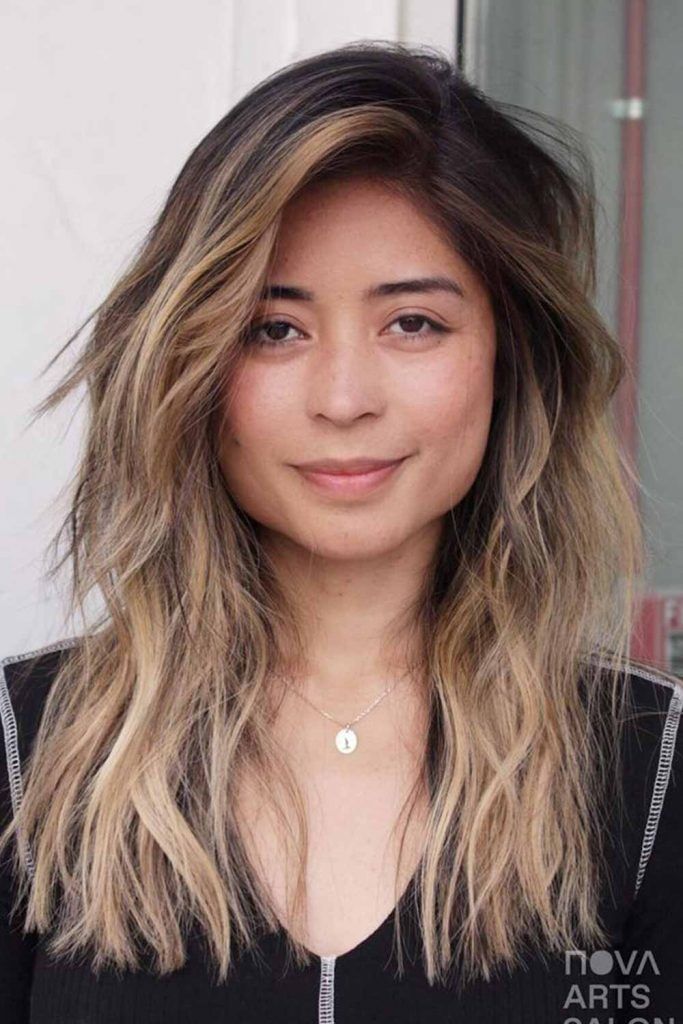 Mixed Balayage On Dark Brown Hair