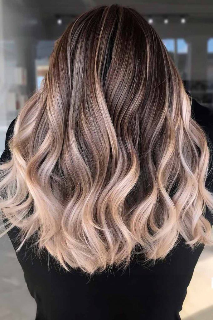 Ash Brown Hair Balayage #mediumhairbalayage #balayagehairstyles #mediumhair #balayage