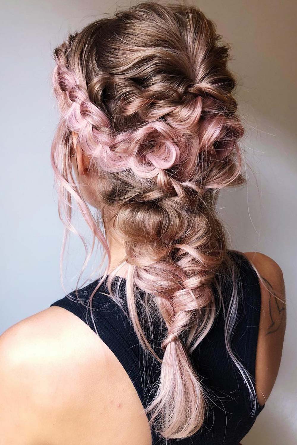 Blonde Balayage on Medium Hair Braids