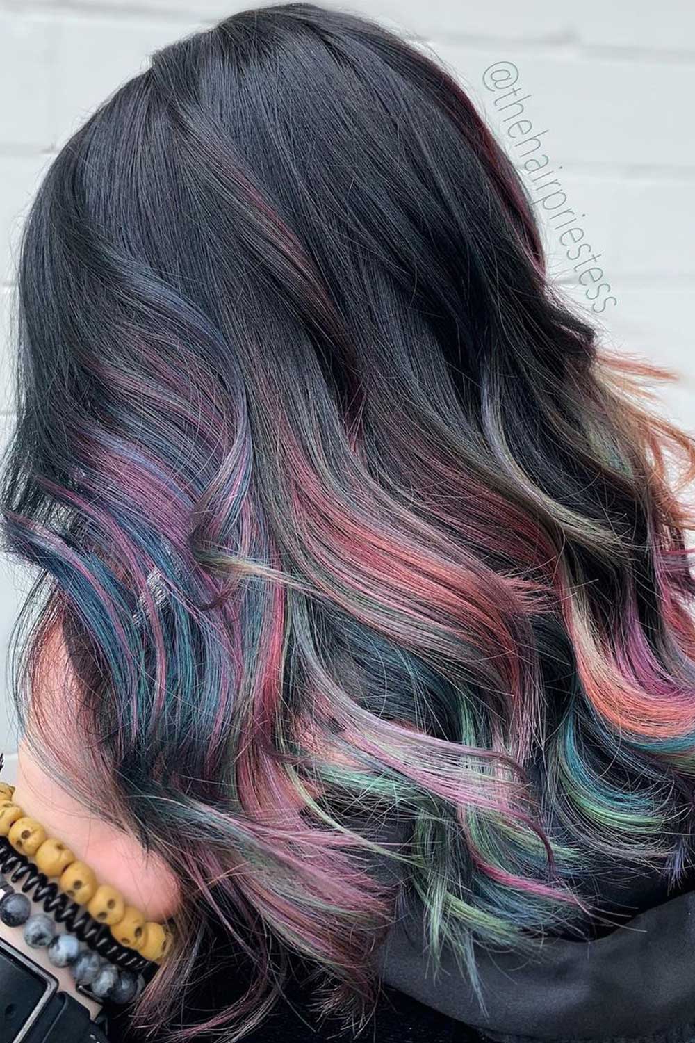 Pastel Violet Viber for Medium Hair Balayage