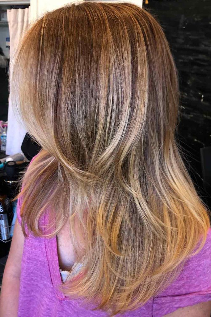 Shiny Honey Balayage #mediumhairbalayage #balayagehairstyles #mediumhair #balayage
