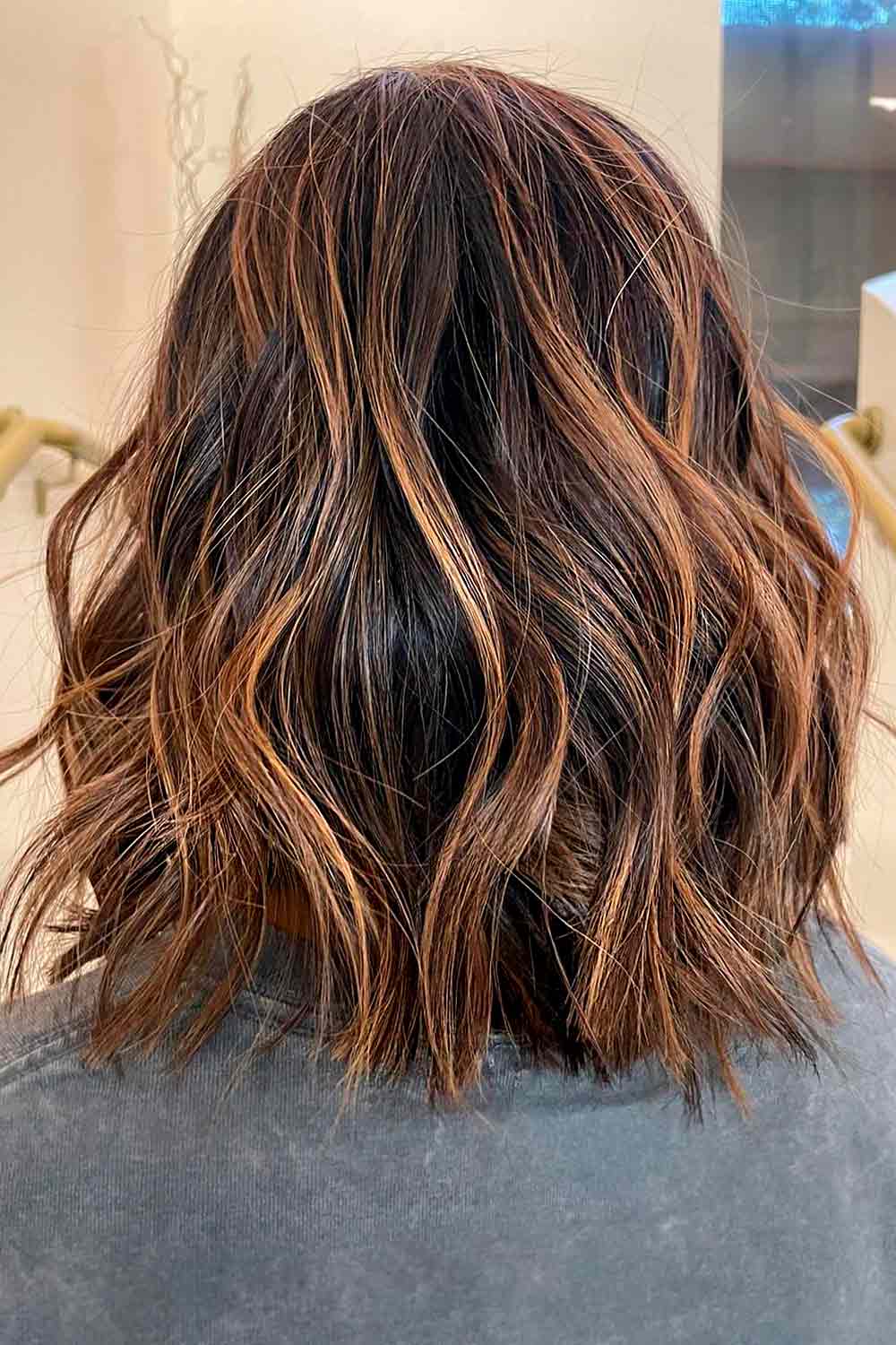 Wavy Lob with Balayage Hair #mediumhairbalayage #balayagehairstyles #mediumhair #balayage