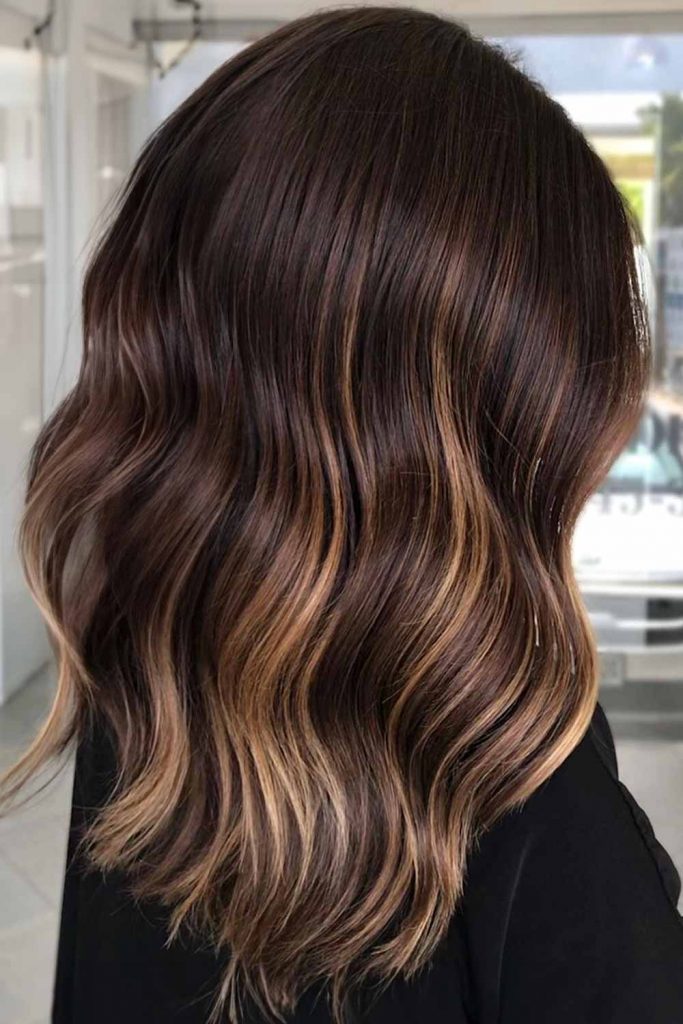 Caramel Mocha Balayage #mediumhairbalayage #balayagehairstyles #mediumhair #balayage