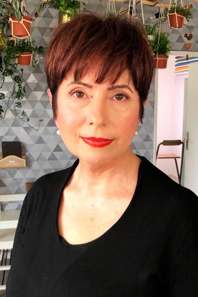 Long Pixie With Layered Fringe