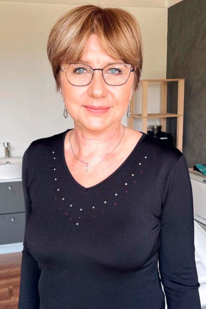 Modern Bowl Pixie Hairstyle with Bangs