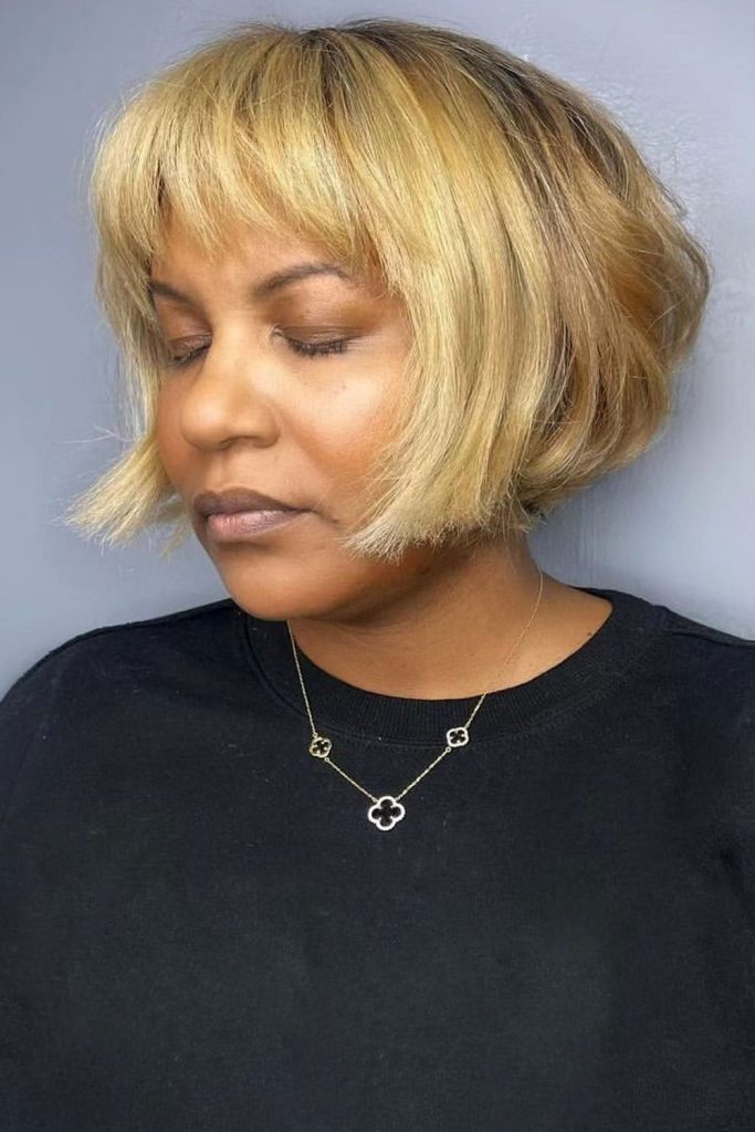 Shaggy Layered Bob with Choppy Bangs