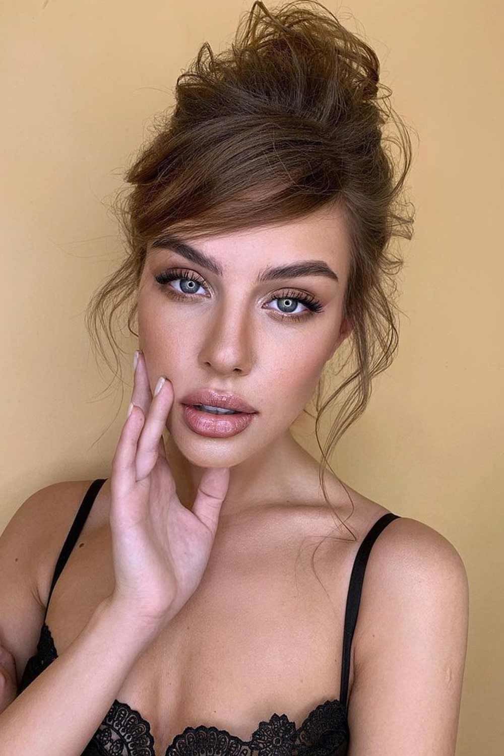 Long Swept Bangs For Brown Hair