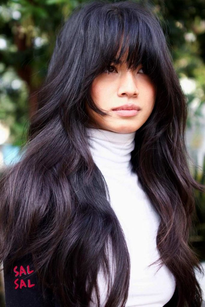 Layered Bangs with Long Hair