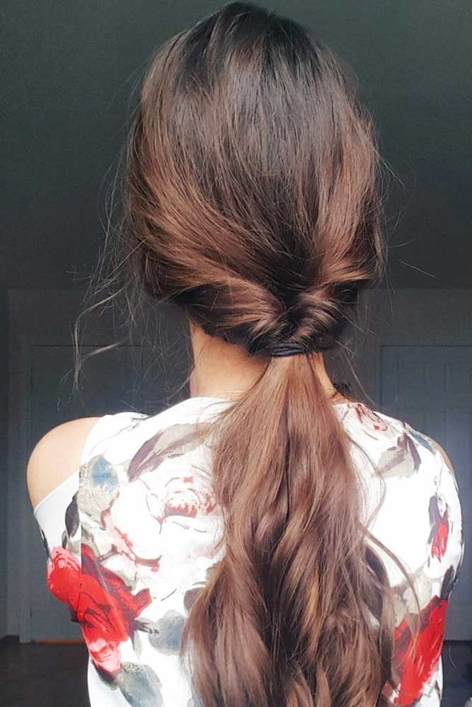 Low Twisted Pony #ponytails #updo