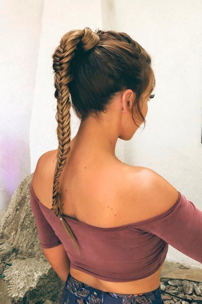 Ponytails Into Fishtail Braids #ponytails #updo
