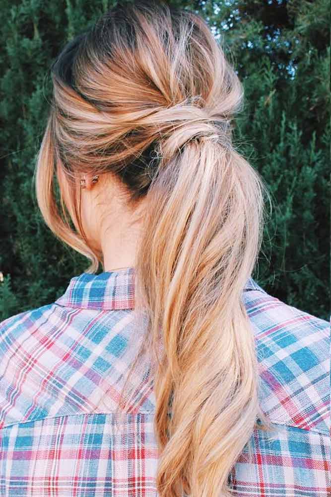 Low Twisted Pony #ponytails #updo