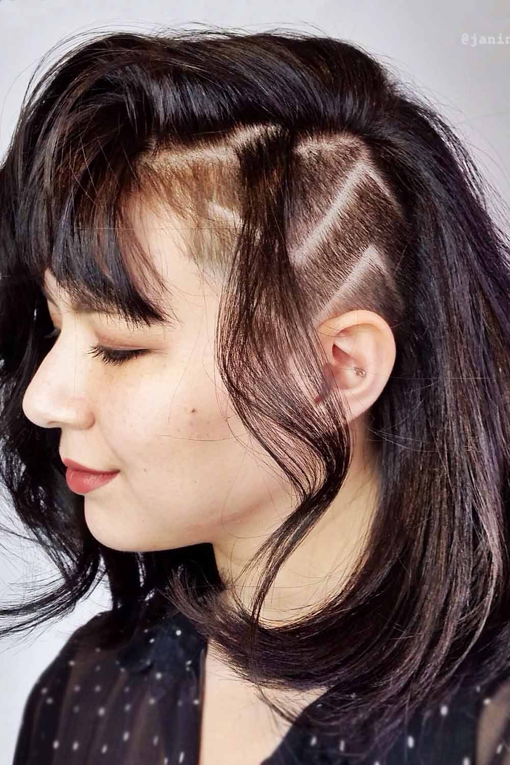 Undercut Fade with Side Design #undercuthairstyles #undercutwomen