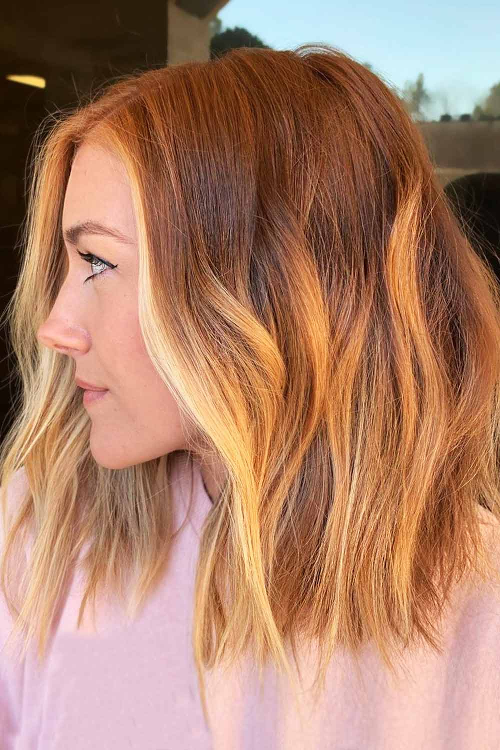 Red To Blonde Balayage Hair #blondebalayage #blondehair #balayagehair