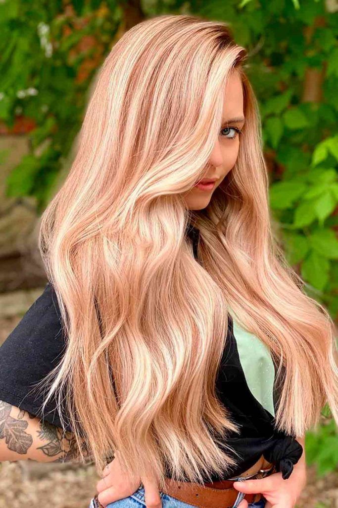 Gold Blonde Balayage #goldblond #goldblondehair