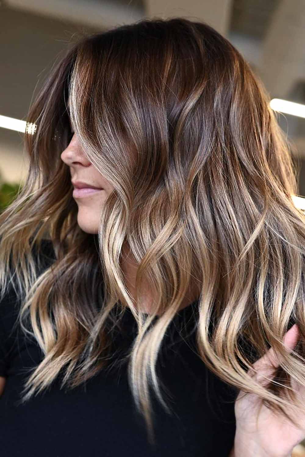 Brown With Blonde Balayage Hair #blondebalayage #blondehair #balayagehair