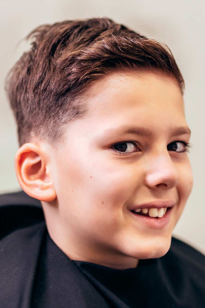 Cool Swept-Back Fade For Thick Hair