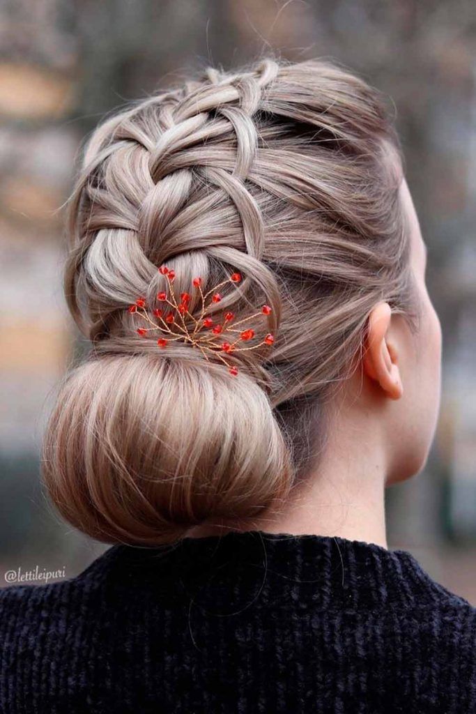 Updo Braided Hairstyles For Long Hair For A Special Occasion, easy braided updos for long hair, braided buns for long hair, braided hairdos for long hair, braided updo hairstyles for long hair