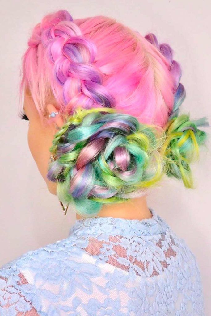Magical Transformation - Braids Into Flowers, braided hairdos for long hair, easy braided updos for long hair, two long braids, long hairstyles with braids