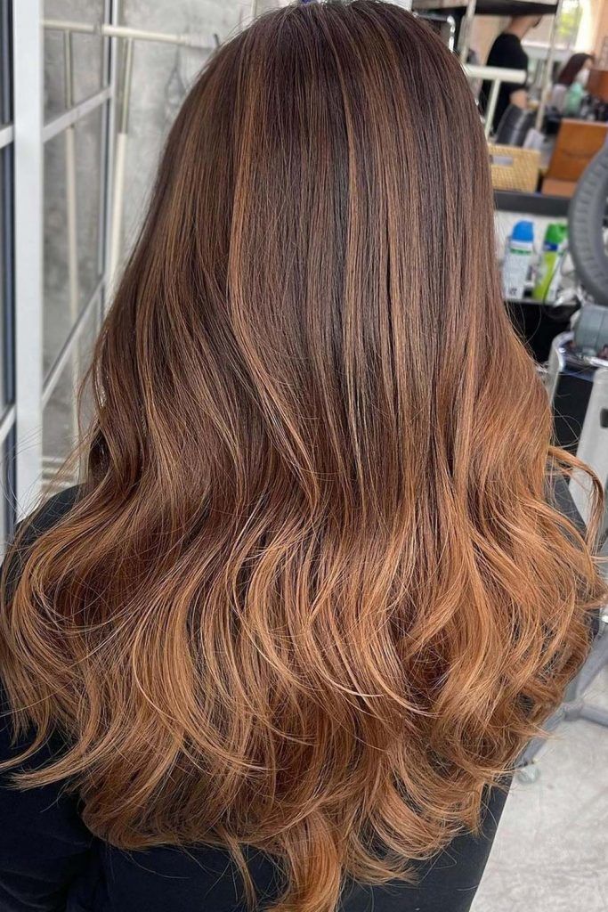 Brownish Tangerine Gold Hair