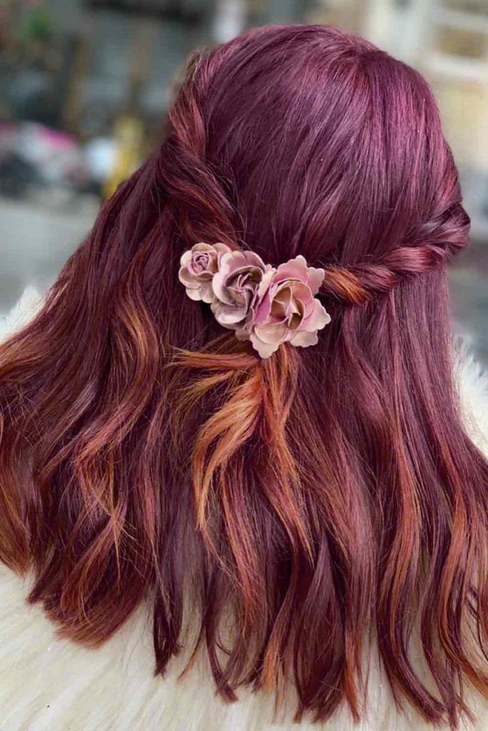 Chocolate Cherry Brown Hair
