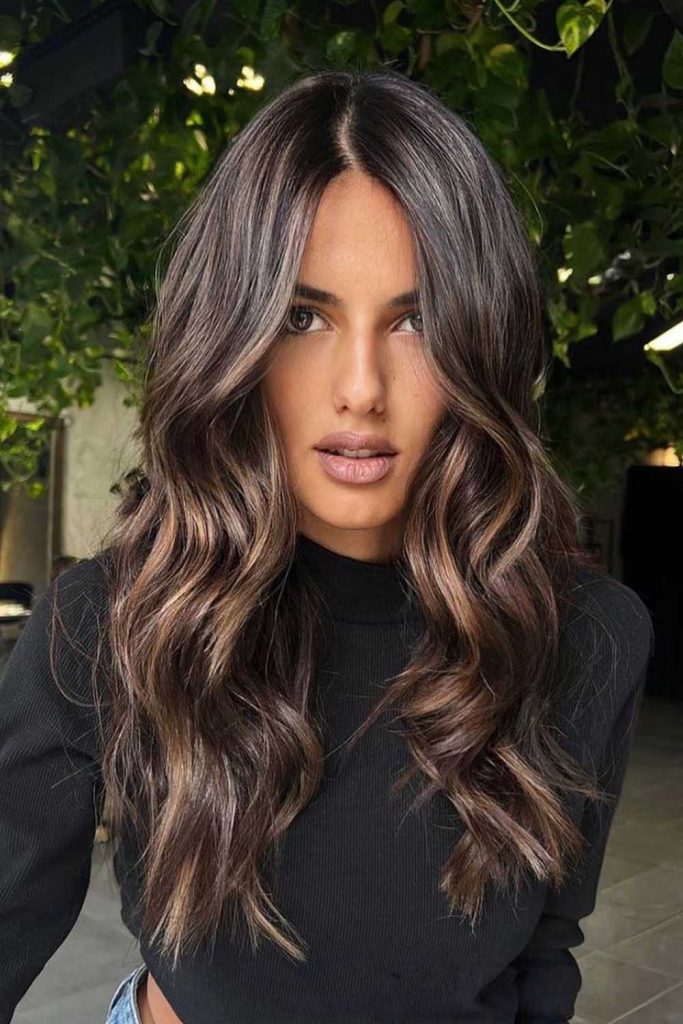 Light Brown Balayage For Brunette Hair