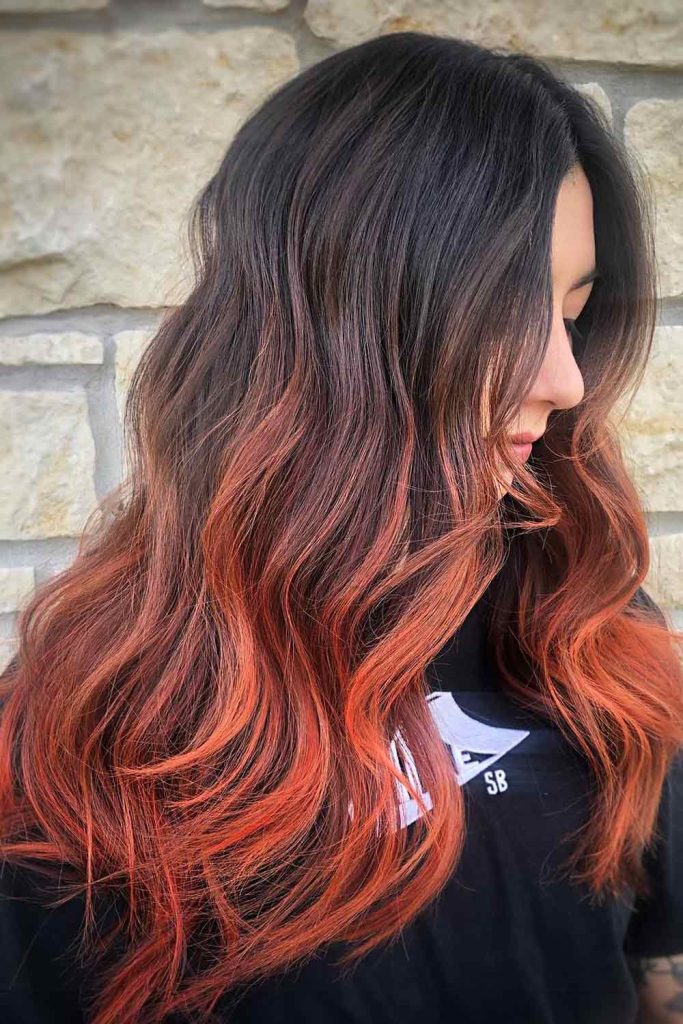 Reddish Highlights For Dark Brunettes #brownhighlights #brownhair #highlights