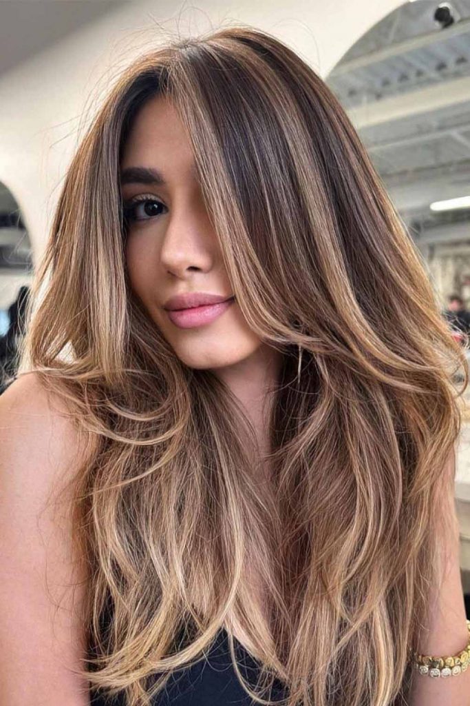Golden And Ash Blonde Highlights