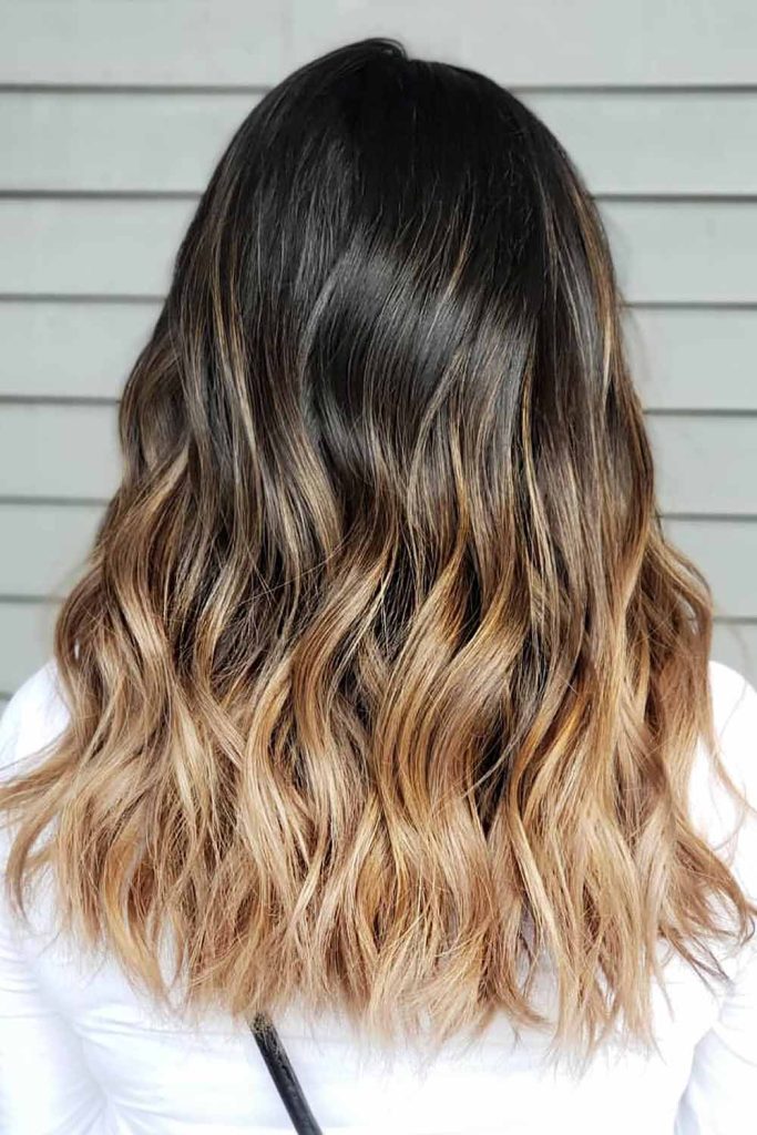 Blonde Balayage Ombre on Dark Brown Hair #brownhighlights #brownhair #highlights
