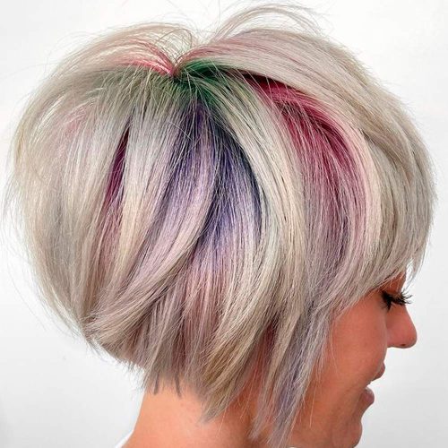 Blonde Hair With Burgundy Lowlights