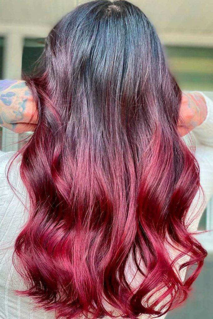 Dark Burgundy Hair Ombre