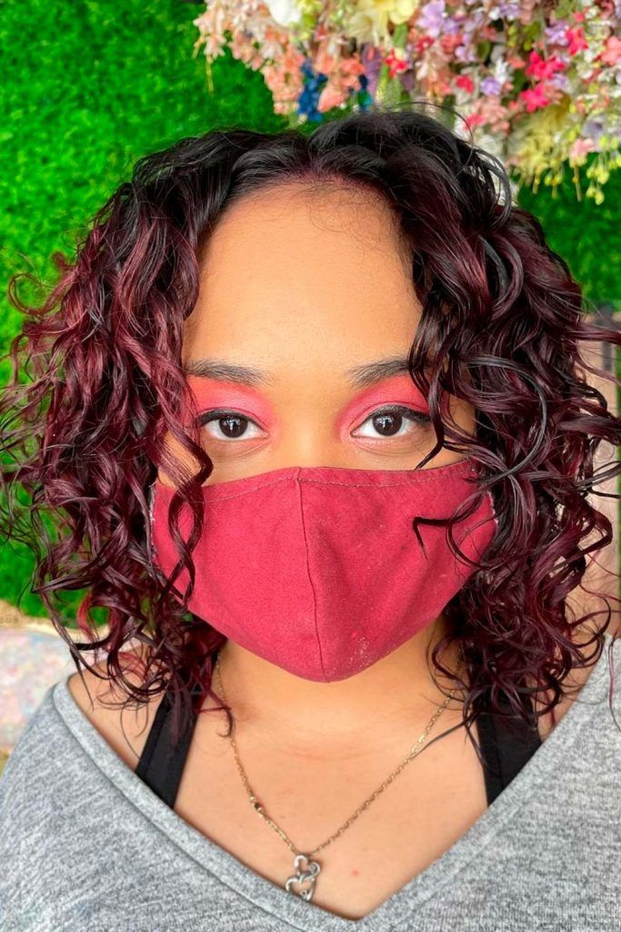 Burgundy Hair On Dark Skin