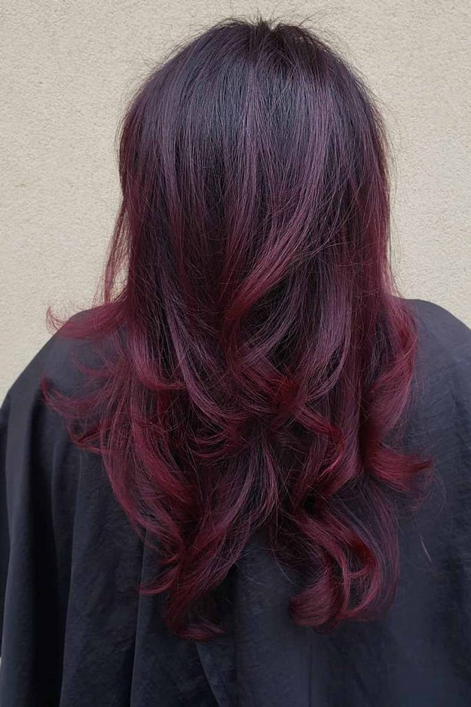 Shades Of Burgundy Ombre #burgundyhaircolor #burgundyhair