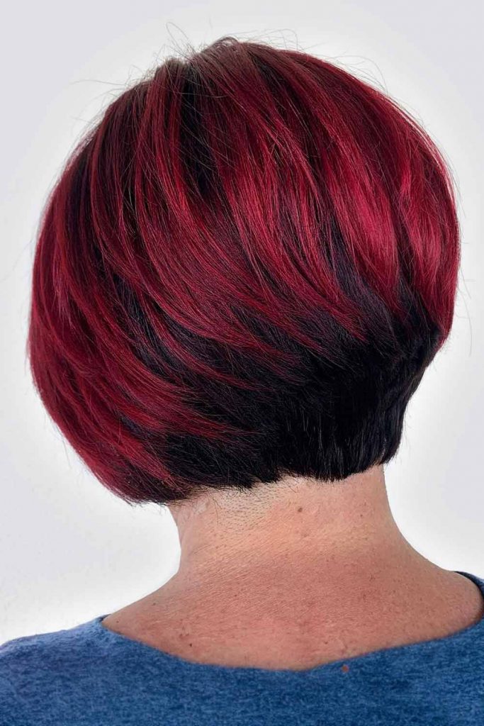 Peek-A-Boo Burgundy Short Hair #burgundyhaircolor #burgundyhair