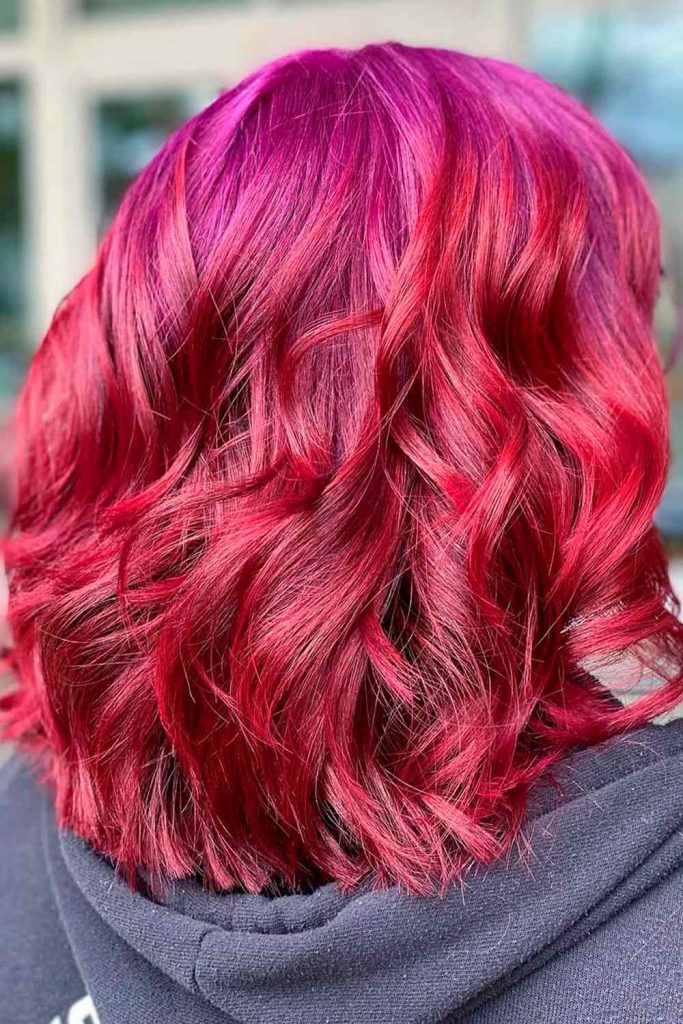 Burgundy Hair With Highlights