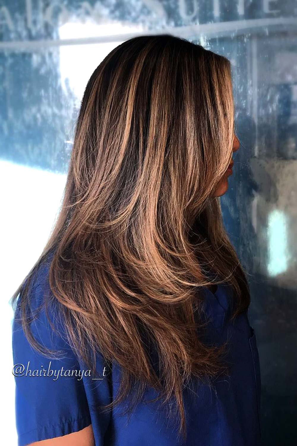 Warm Chocolate Balayage Haircut