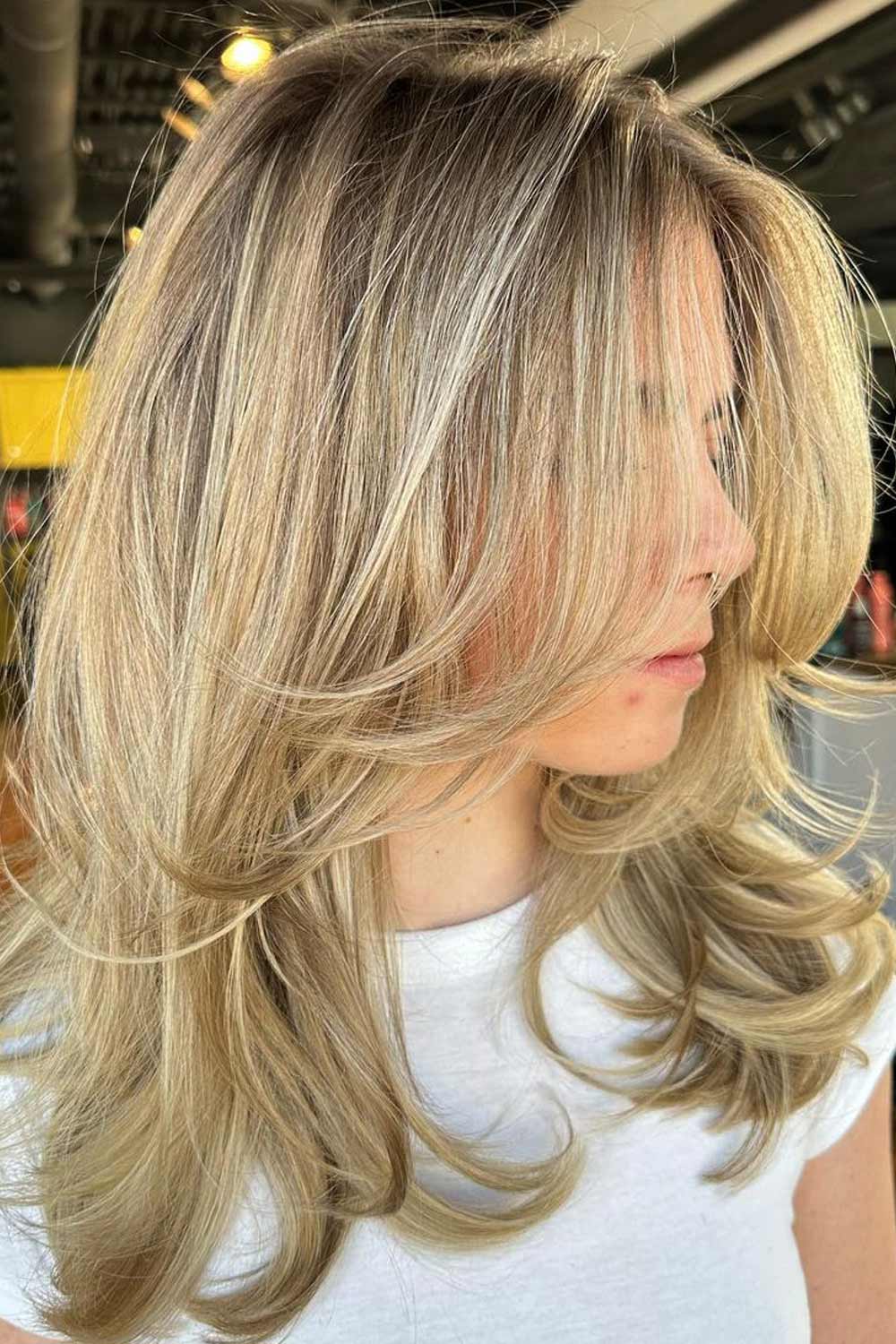 Balayage on Butterfly Haircut