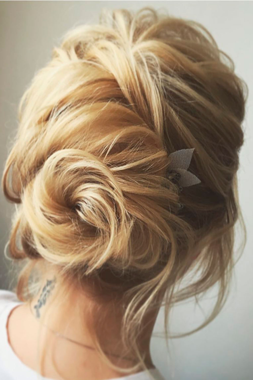 Messy Twisted Low Bun