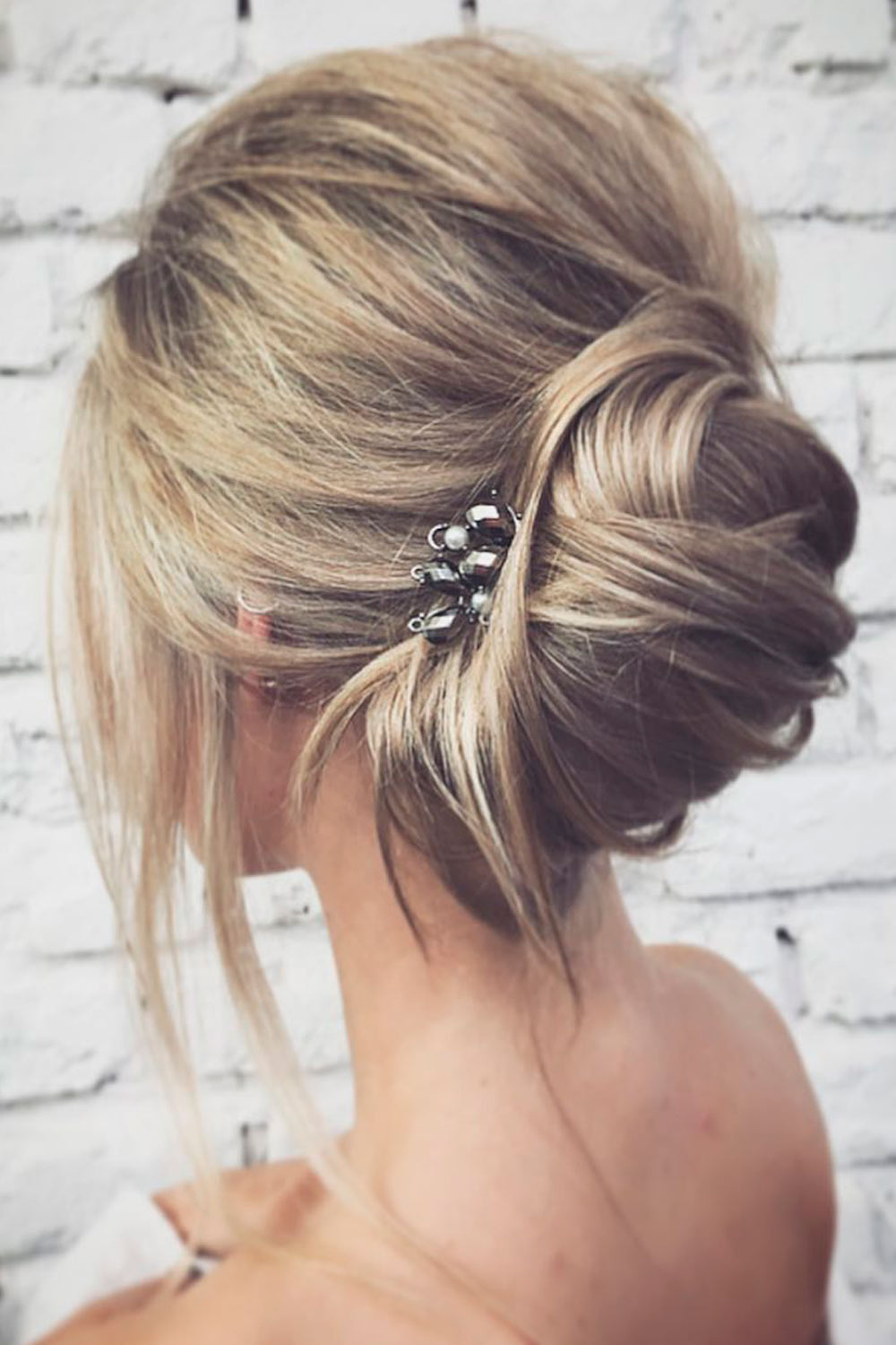 Messy Twisted Low Bun